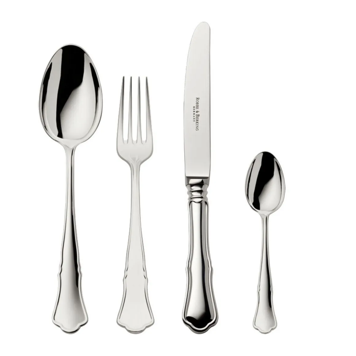 Robbe & Berking4 tlg. Garnitur Alt Chippendale 150 g versilbert