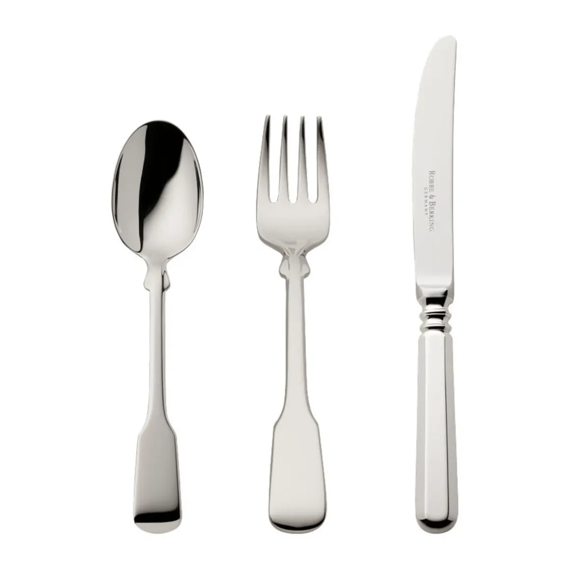 Robbe & Berking3 tlg. Kinderbesteck Alt Spaten 150 g versilbert