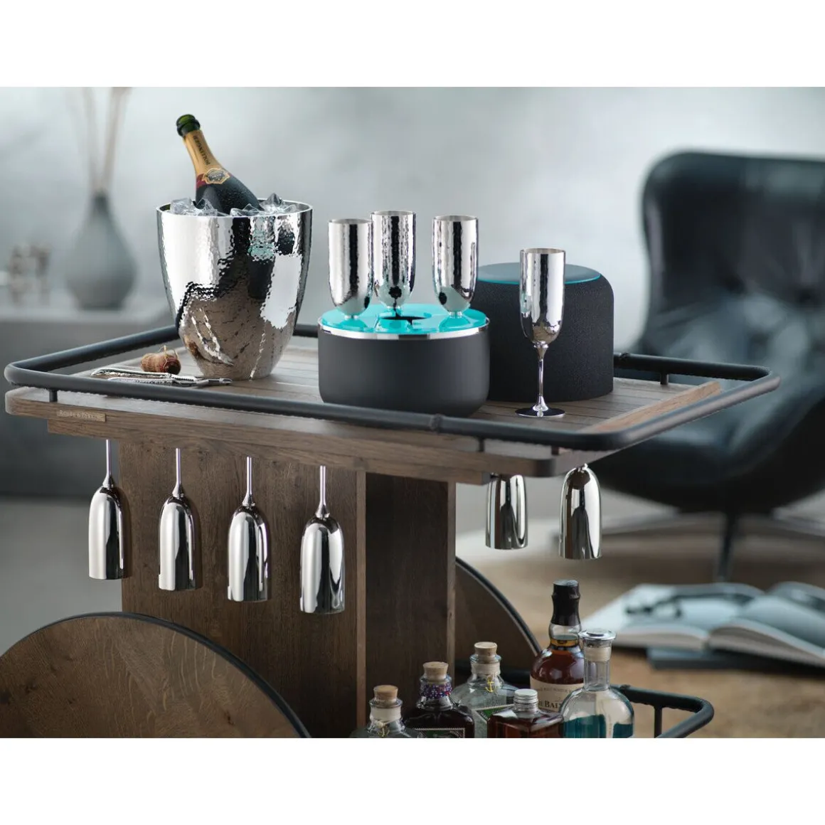 Robbe & BerkingChampagner Box 5-tlg. Martelé 90 g versilbert