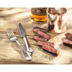 Robbe & BerkingSteakmesser 23 cm Martelé Frozen Black 150 g versilbert