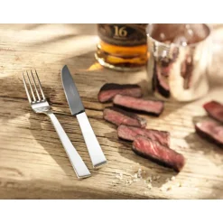 Robbe & BerkingSteakmesser Frozen Black Riva 925 Sterlingsilber