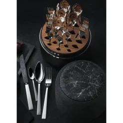 Robbe & BerkingThe Box - Riva 150 g versilbert inkl. 24-tlg Besteckset Marble Cut