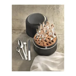 Robbe & BerkingThe Box - Riva 925 Sterlingsilber inkl. 24-tlg Besteckset Frozen Black