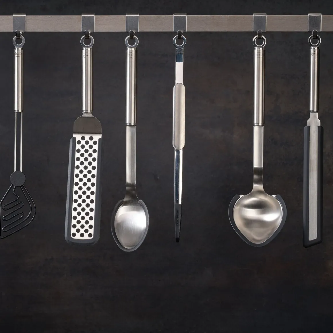 RösleCrêpeswender Silikon 32 cm Rundgriff-Serie schwarz