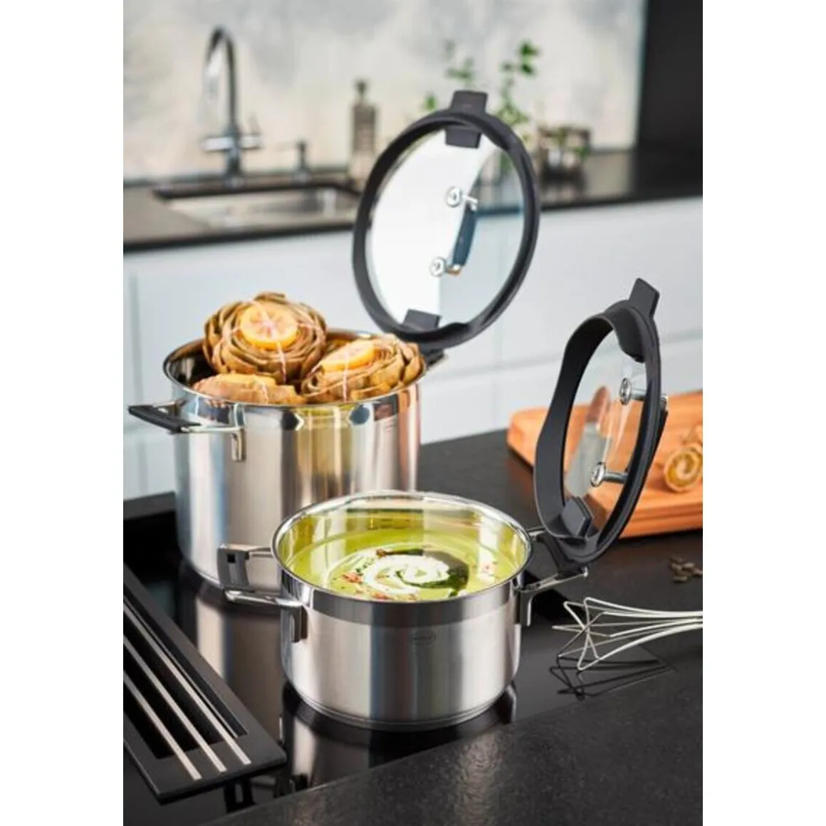 RösleKochtopf 24cm mit Silikonranddeckel SILENCE PRO