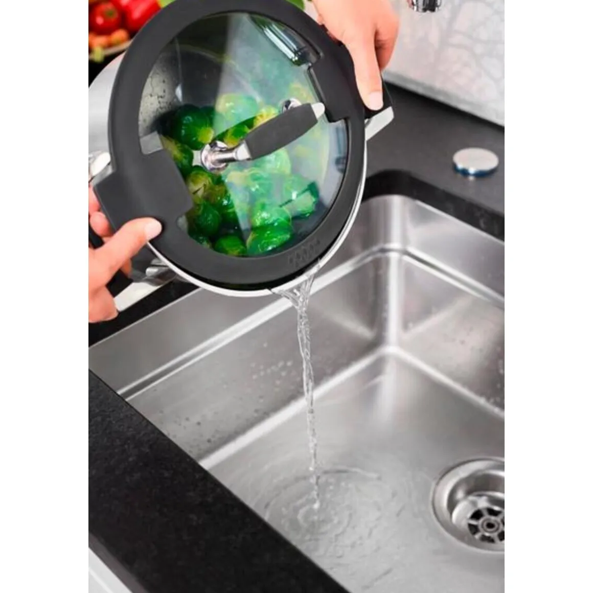 RösleKochtopf 20cm mit Silikonranddeckel SILENCE PRO