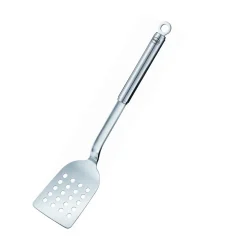 RöslePfannenschaufel Rundgriff 34,5 cm Edelstahl gelocht