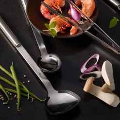 RöslePfannen-/Woklöffel Rundgriff mit Silikonrand 37,8cm