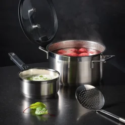 RösleSchaumlöffel flach Rundgriff Grob Edelstahl 12cm