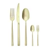 SambonetBesteck-Set 60-tlg. Rock Antique PVD Champagne