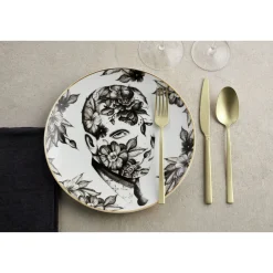 SambonetBesteck-Set 60-tlg. Rock Antique PVD Champagne