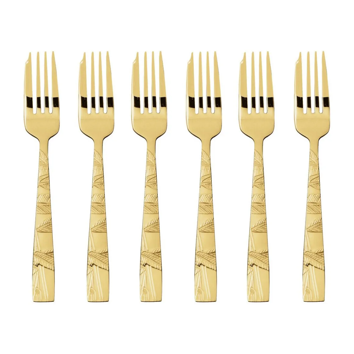 SambonetKuchengabel-Set 6-tlg. Jungle Mirror PVD Gold