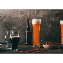 Schott ZwieselWeizenbierglas groß 4er-Set Beer Basic mit Moussierpunkt klar