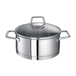 Schulte-UferBratentopf 20 cm Edelstahl Wega mit Glasdeckel