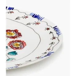 SeraxServierplatte 31 cm Midnight Flowers Anemone Milk Mauve