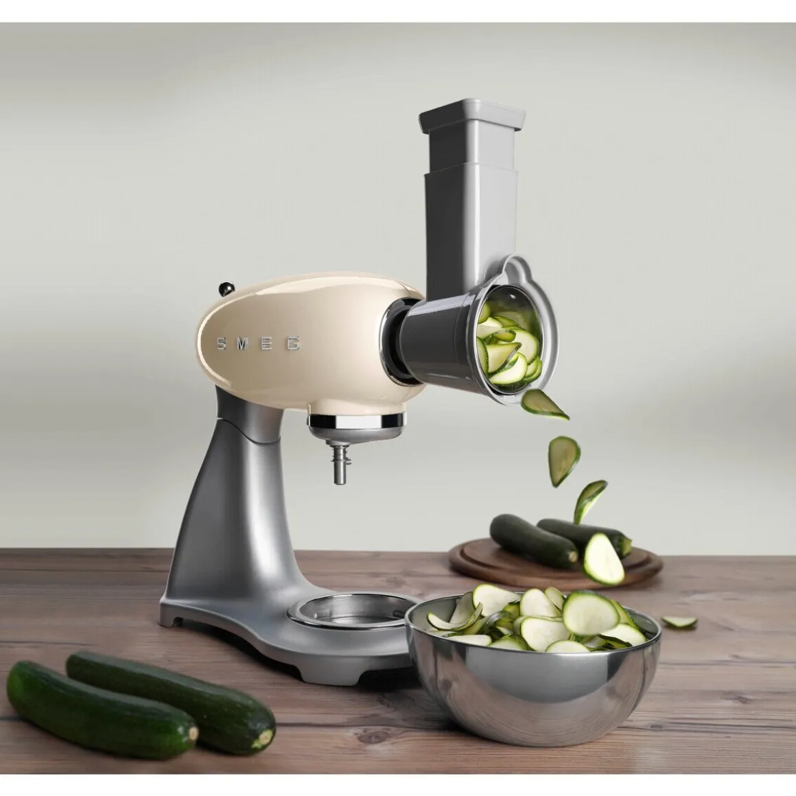 SmegGemüseschneider-Set für Küchenmaschinen 4-tlg. edelstahl