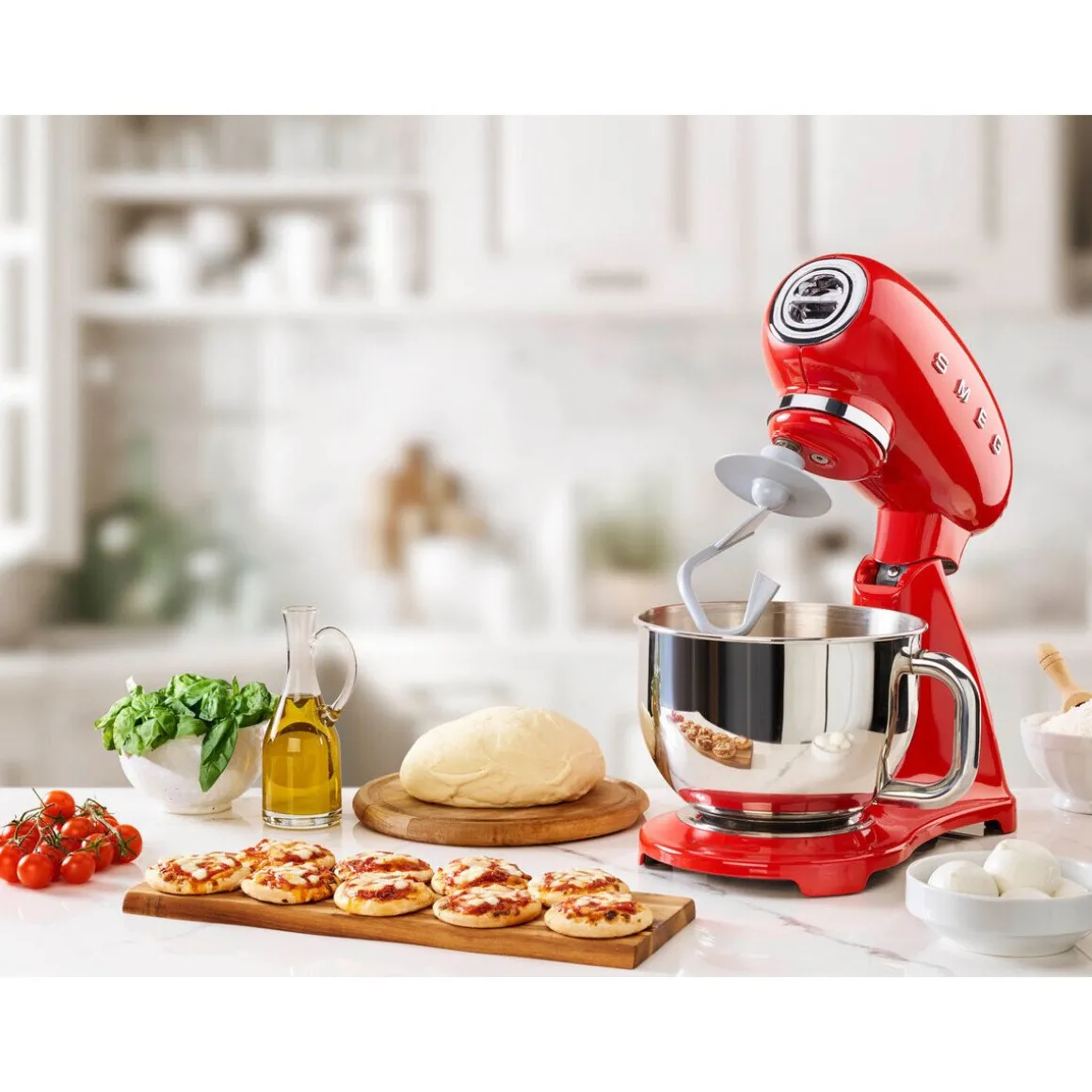 SmegKüchenmaschine SMF03 4,8 l 800 W 50's Style rot