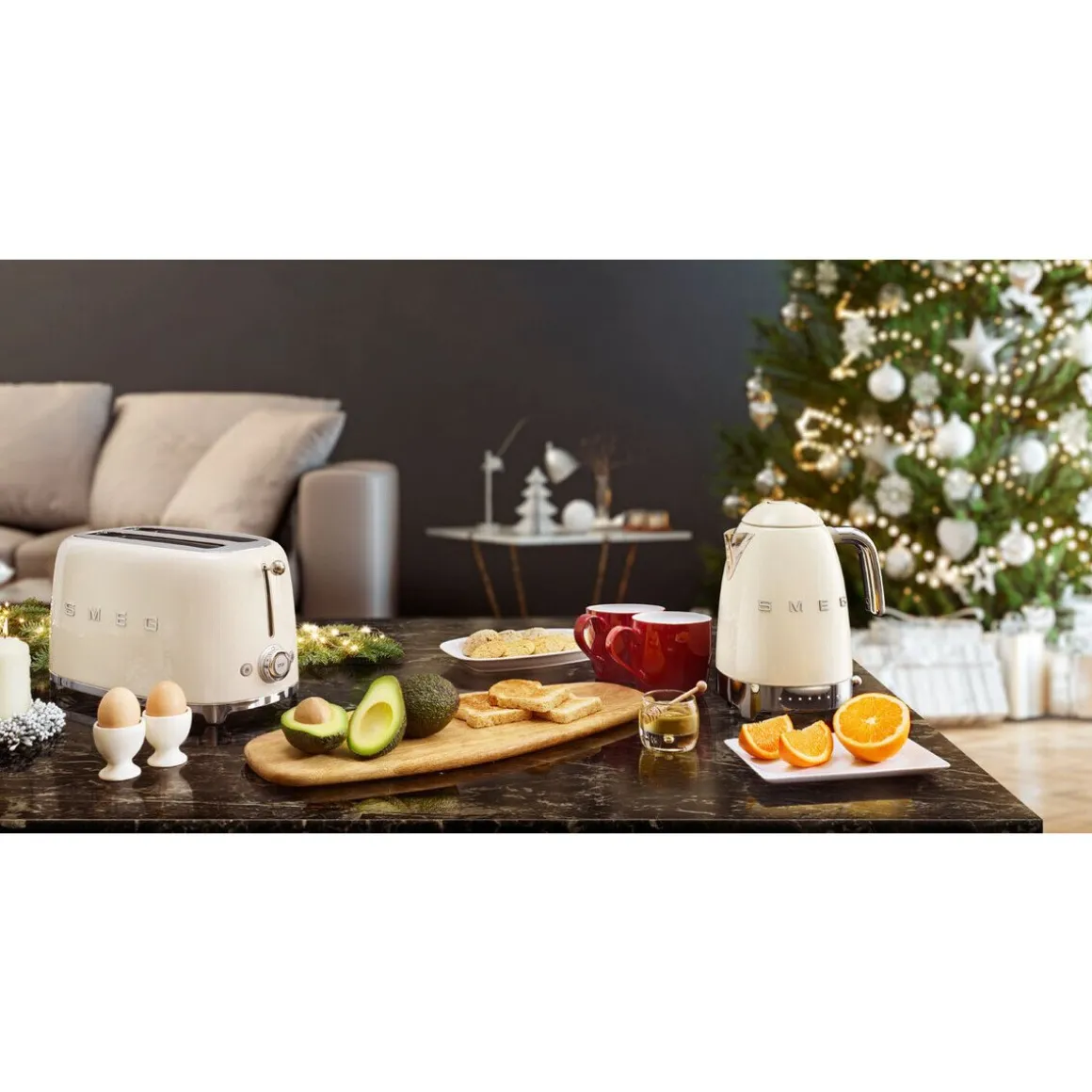 SmegWasserkocher KLF04 1,7 l 2400 W 50's Style creme