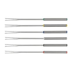 SpringFleischfonduegabeln 6er-Set Fun silber