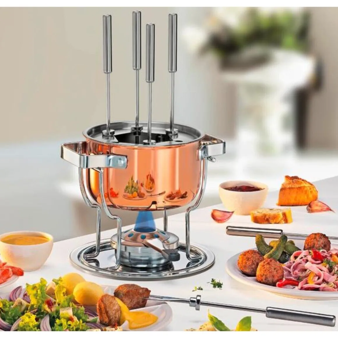 SpringFonduegarnitur Davos Culinox 17 cm kupfer