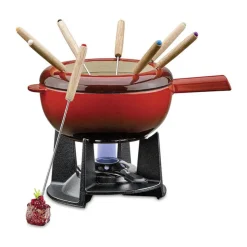 SpringFondue-Garnitur 12-tlg. Saas-Fee rot