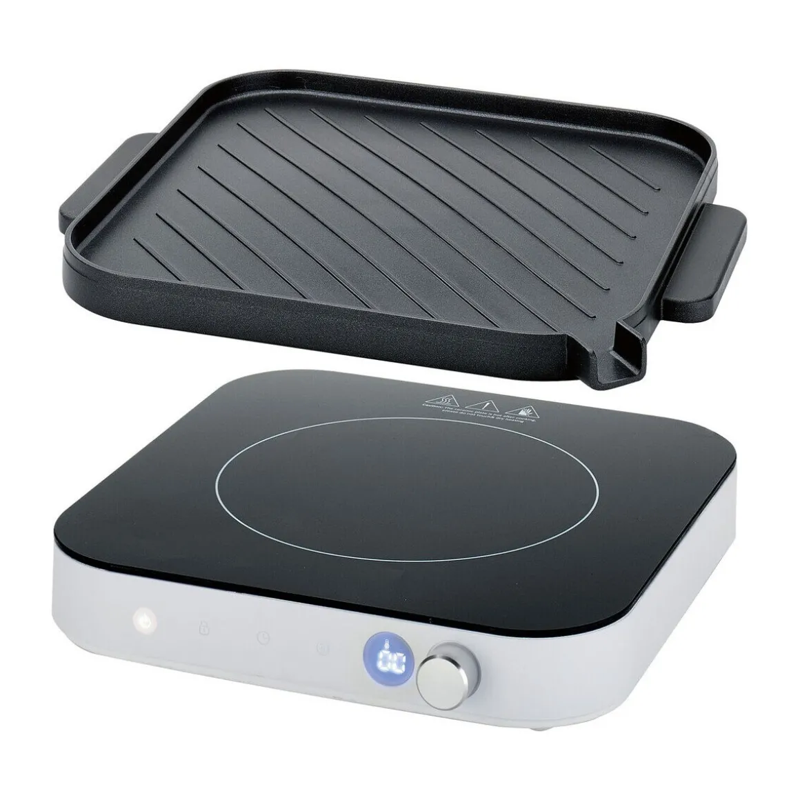 SpringInduktionsgrill-Kochplatte Spirit 33x28 cm Elektro Line schwarz