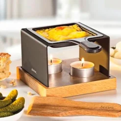 SpringKäse-Raclette für 1 12x12 cm Gourmet schwarz