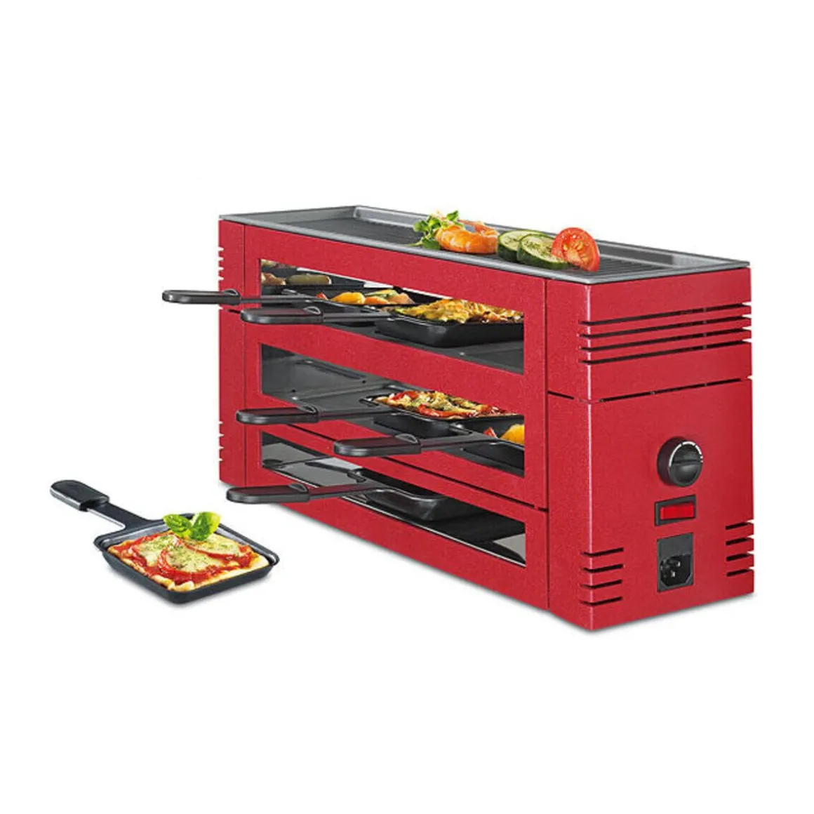 SpringRaclette Pizza für 6 46x16x21 cm rot