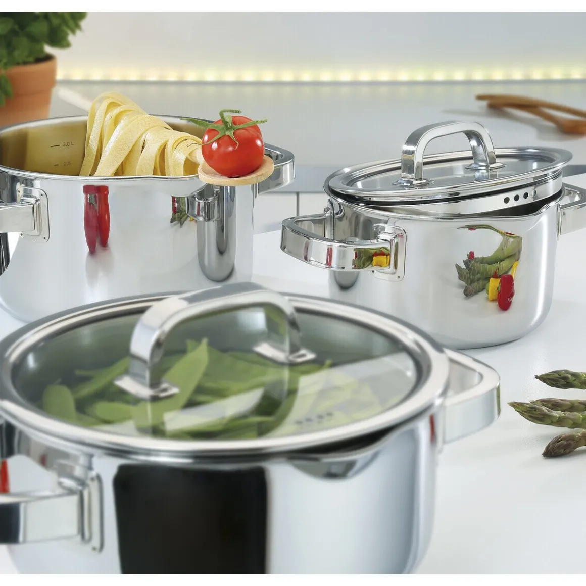 SpringTopf-Set 4-tlg. Finesse2+ silber