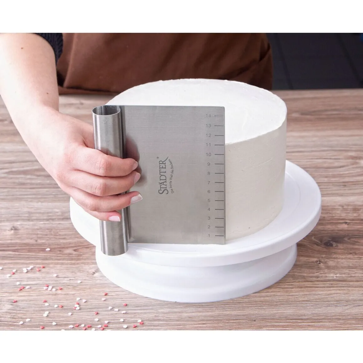 StädterProfi Teigkarte Edelstahl 15x12 cm