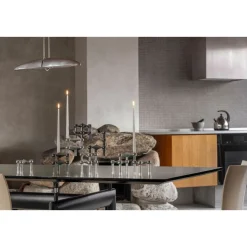 Stoff NagelKerzenständer 7 cm schwarz chrom