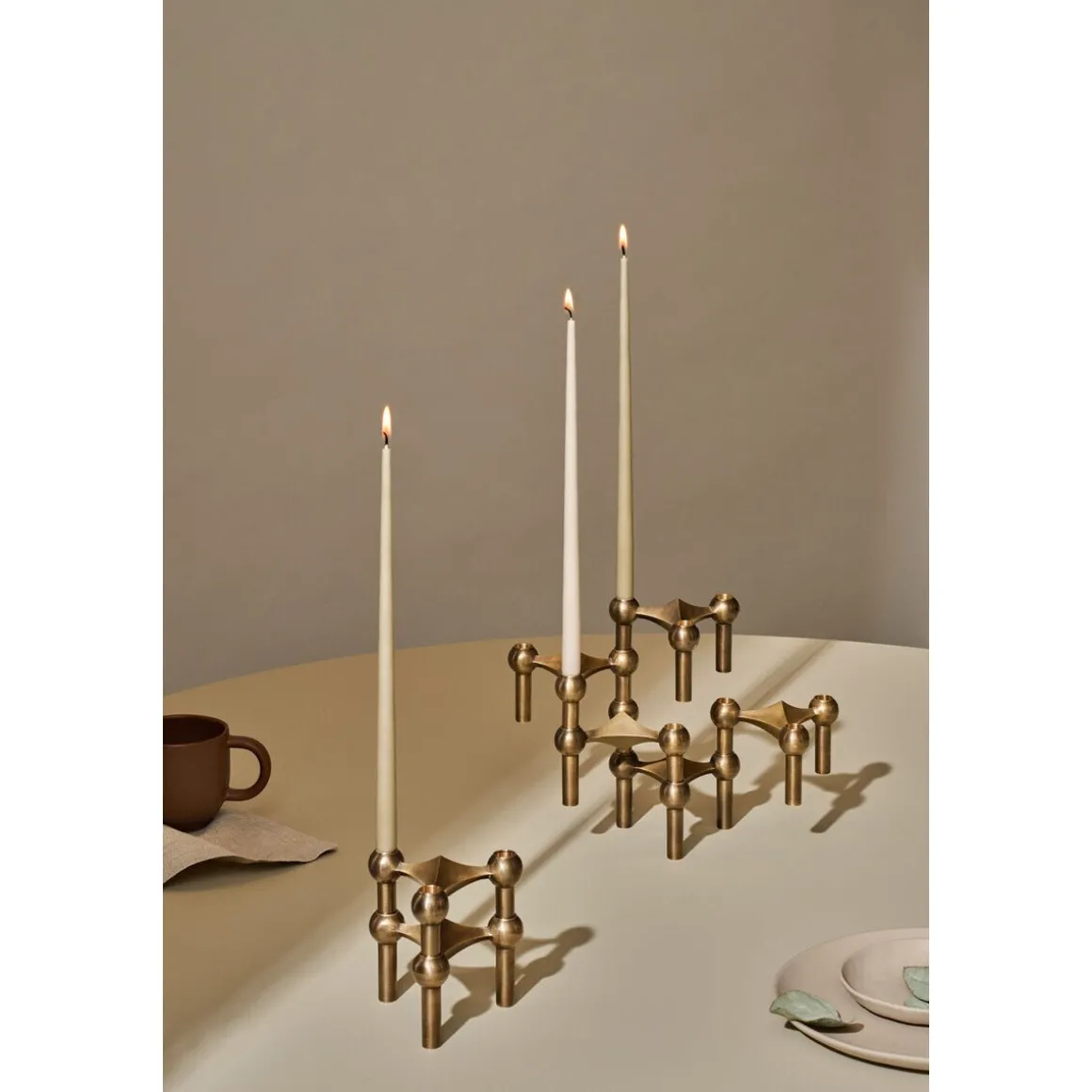 Stoff NagelStabkerzen 6er-Set artichoke