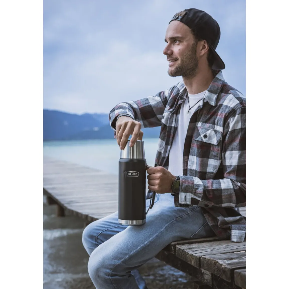 ThermosThermosflasche 1,2 l Icon Beverage Bottle graphit matt