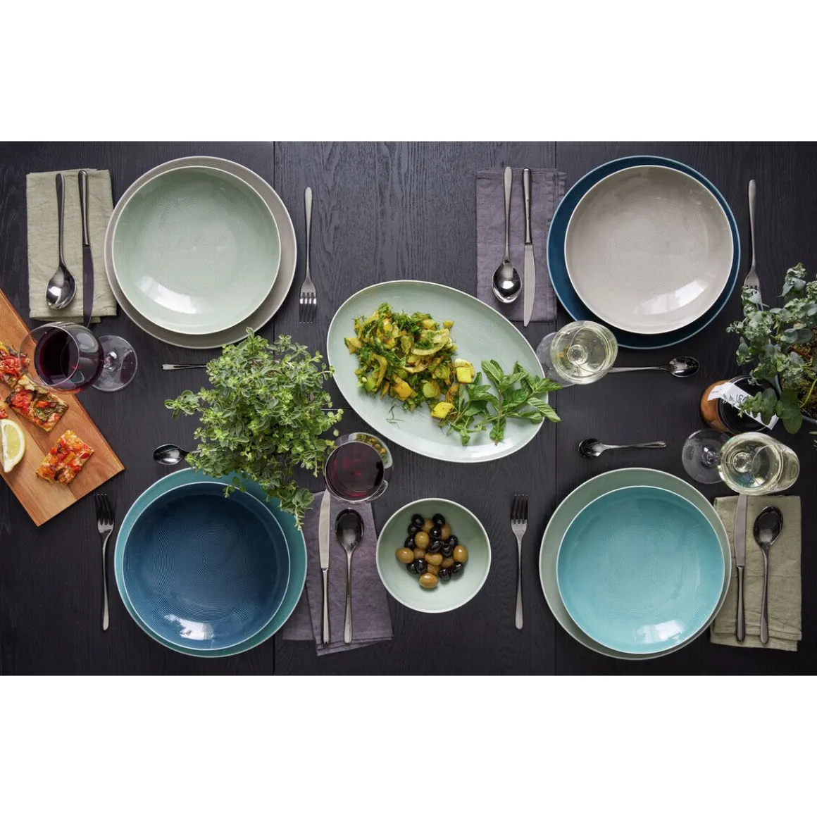 ThomasPlatte oval 34 cm Loft Colour Moss Green