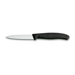 VictorinoxGemüsemesser 8 cm Wellenschliff Swiss Classic schwarz