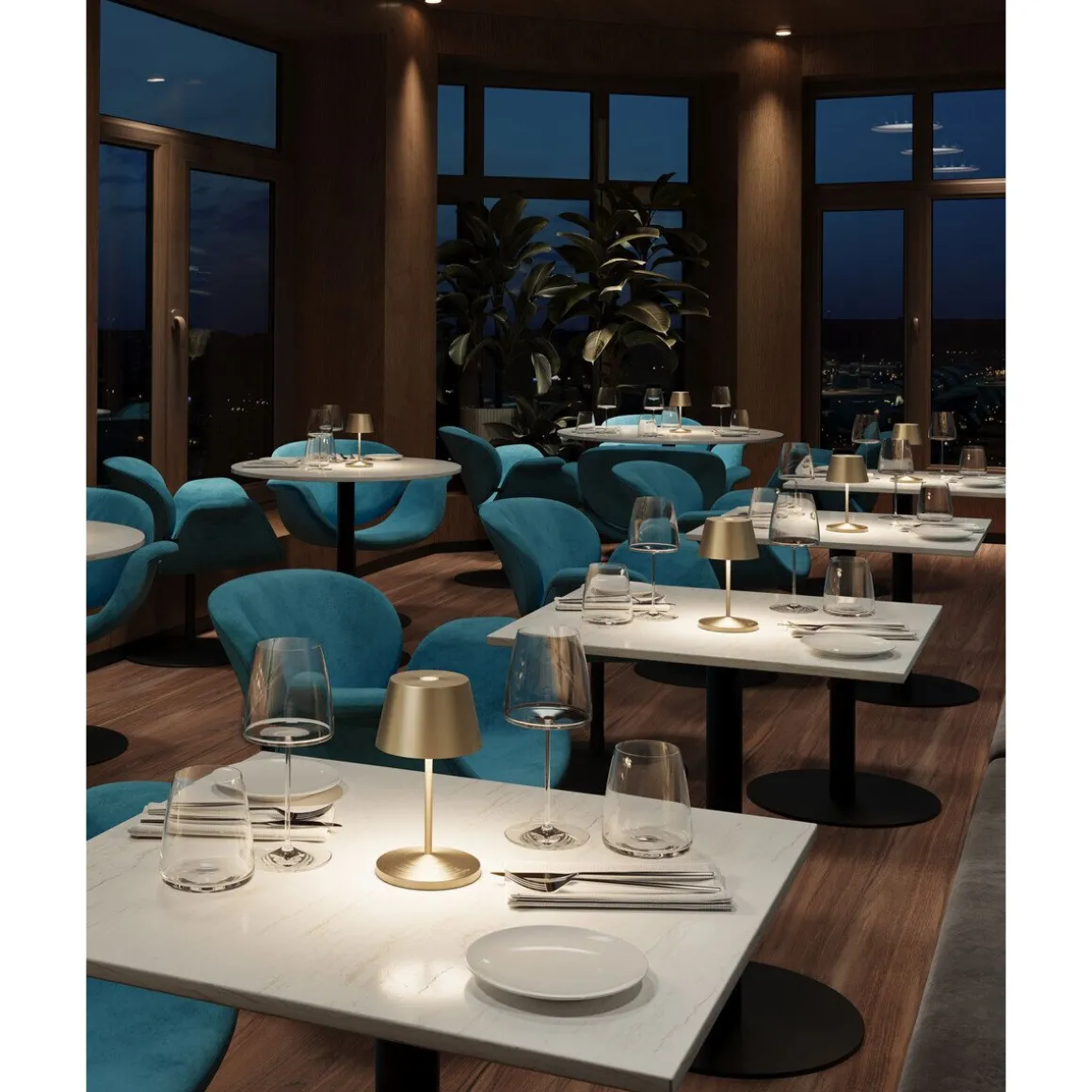 Villeroy & BochAkku-Tischleuchte 20 cm 2,2 W Seoul RC gold gebürstet