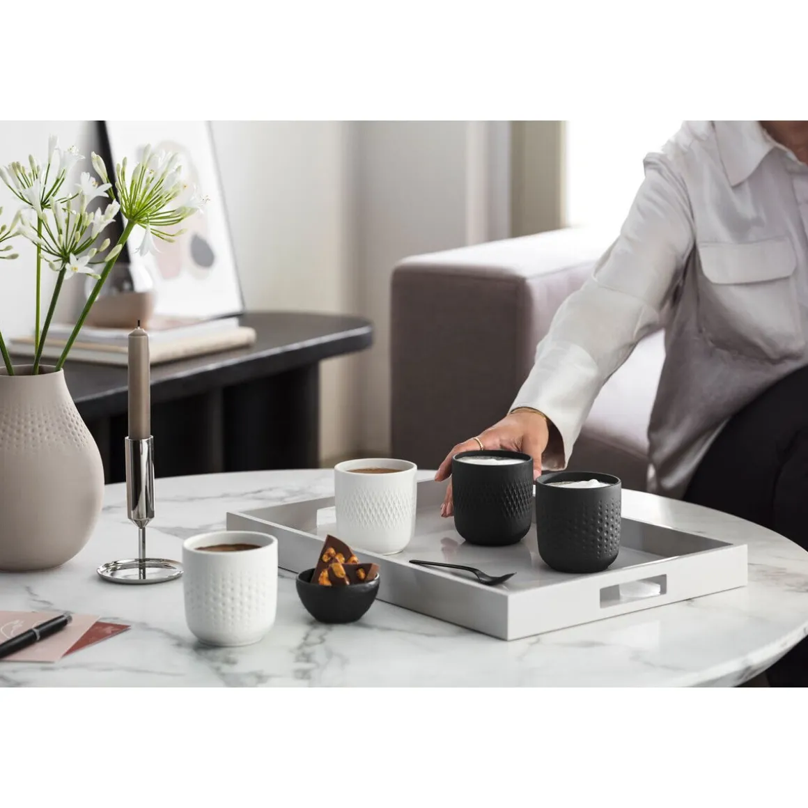 Villeroy & BochBecher-Set 2-tlg. Manufacture Collier noir