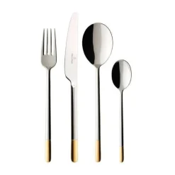Villeroy & BochBesteck-Set 70-tlg. Ella Edelstahl teilvergoldet