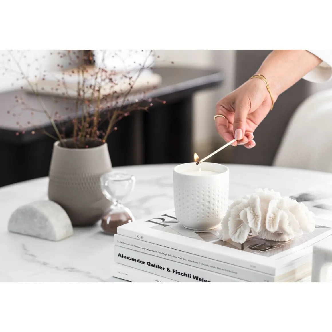 Villeroy & BochDuftkerze Perle Sparkle 9 cm Manufacture Collier blanc