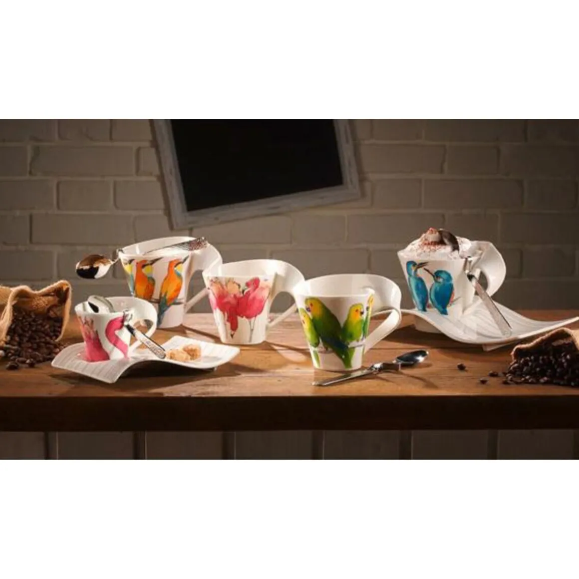 Villeroy & BochHenkelbecher 0,24 l NewWave Caffè Braunwangensittich