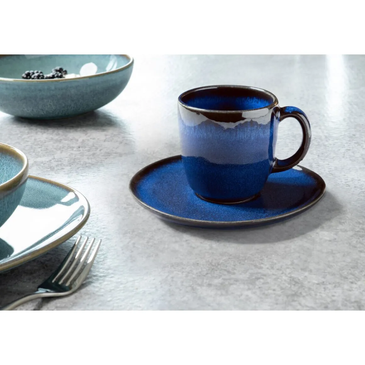 Villeroy & BochKaffee-Untertasse 15 cm Lave bleu