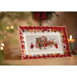Villeroy & BochKuchenplatte 35x23 cm Toy’s Fantasy Santa und Kinder