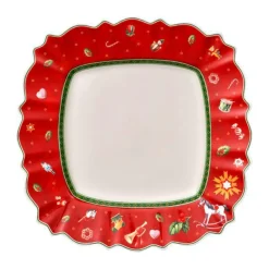 Villeroy & BochSpeiseteller 28x28cm eckig rot Toy's Delight