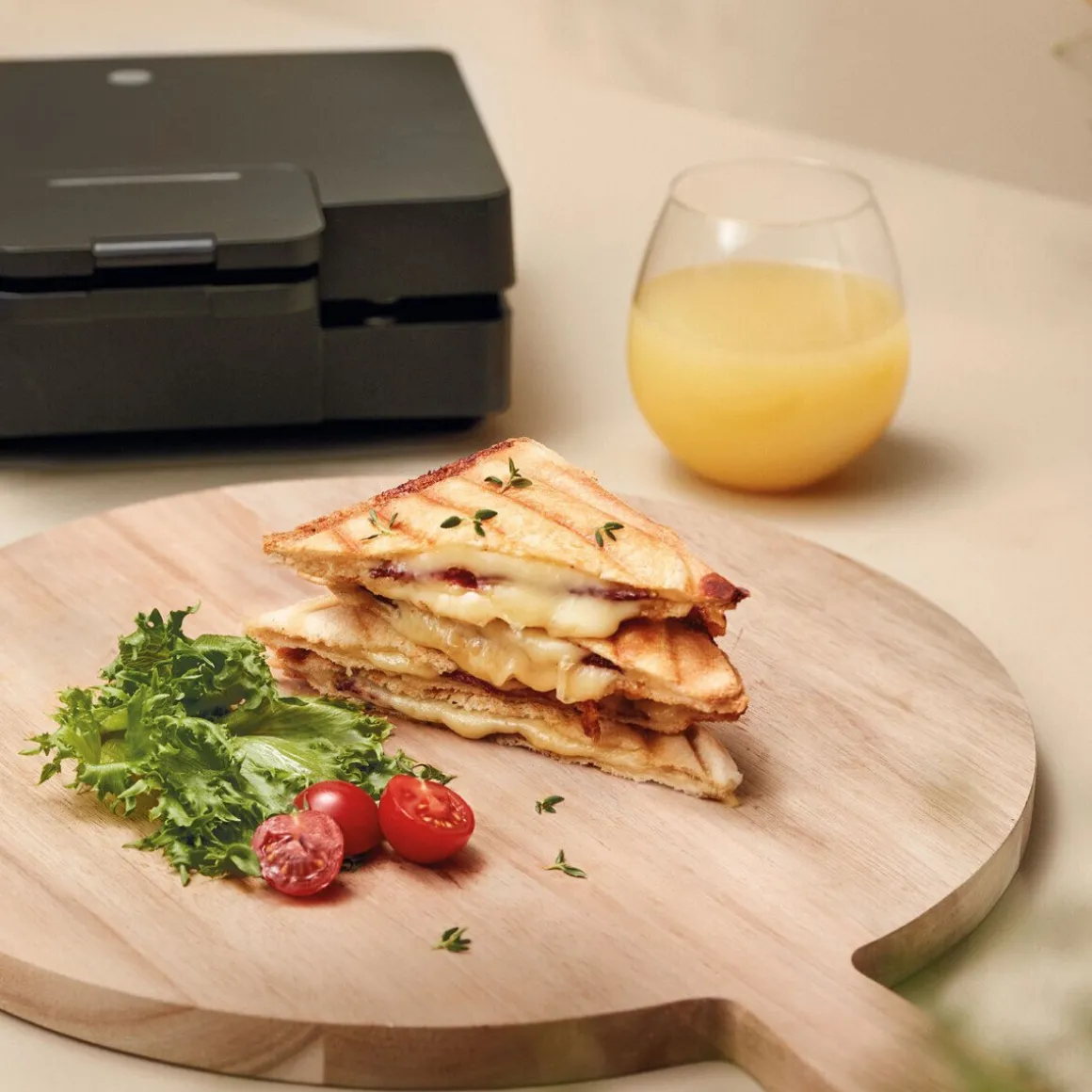 wilfaSandwichmaker Easy Melt 29x27 cm 1000 W schwarz