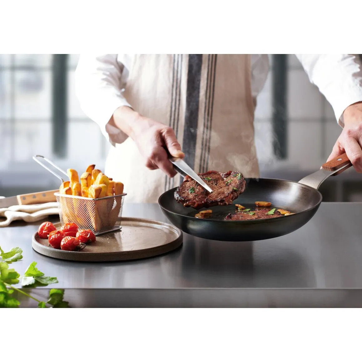 WollBratpfanne flach 24 cm Carbon Steel