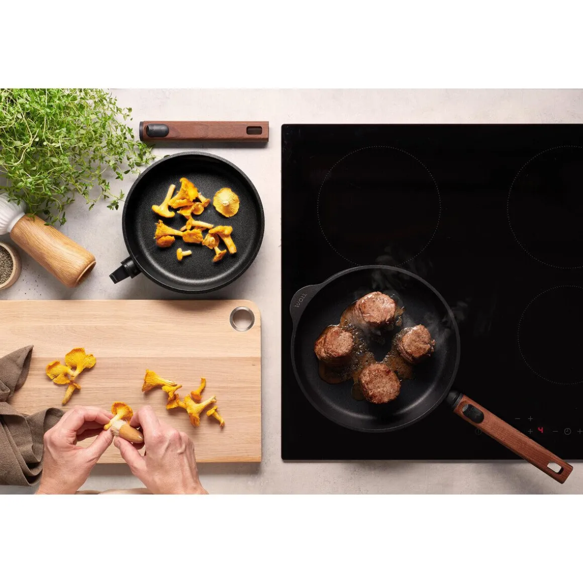 WollGuss-Flachpfanne 24 cm Eco Logic QXR schwarz