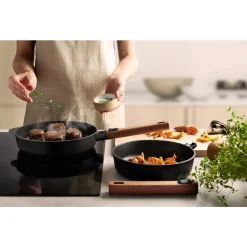 WollGuss-Flachpfanne 24 cm Eco Logic QXR schwarz