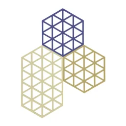 Zone DenmarkUntersetzer 3er-Set Triangles Khaki