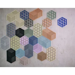 Zone DenmarkUntersetzer 24x14 cm Hexagon Schwarz