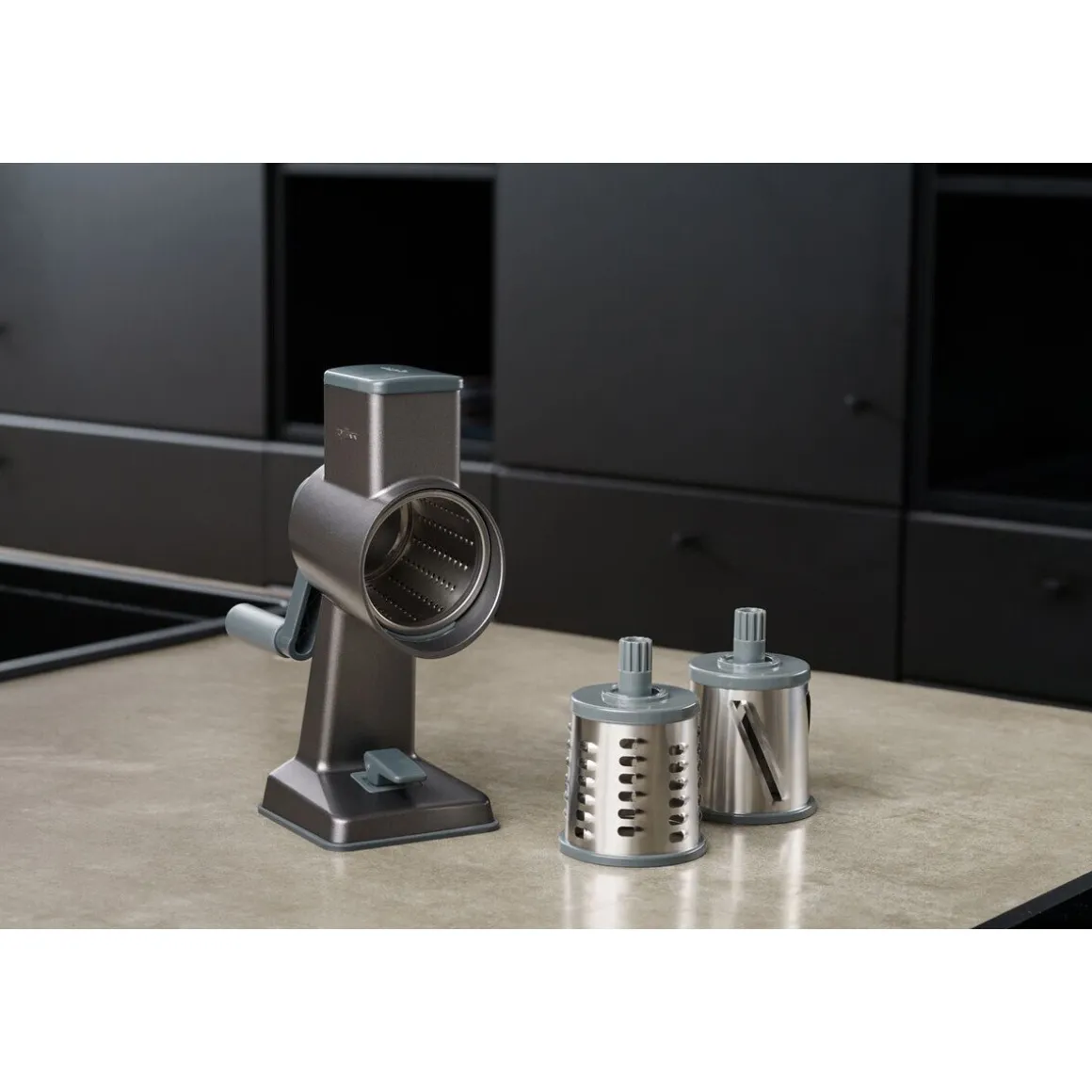 ZylissTrommelreibe 4-tlg. Gourmet schwarz